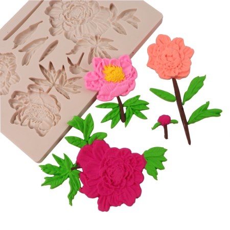 Καλούπι σιλικόνης λουλούδια 20.5x13cm